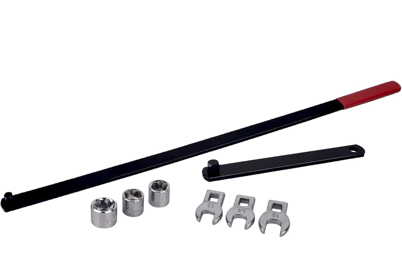 Cambelt Serpentine Belt Tensioner Tool Set 1/2" 3/8" Square Drive Wrench Kit